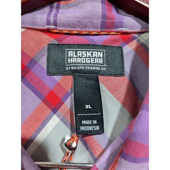 Alaskan Hardgear Duluth Trading Co Women's Plaid Short-Sleeved Shirt Dress Sz XL - Picture 6 of 16